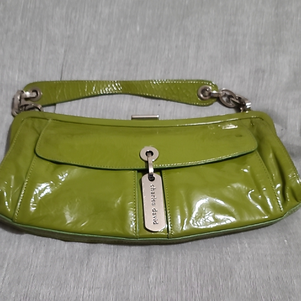 Charles David Green Shoulder Bag with Sleek Design